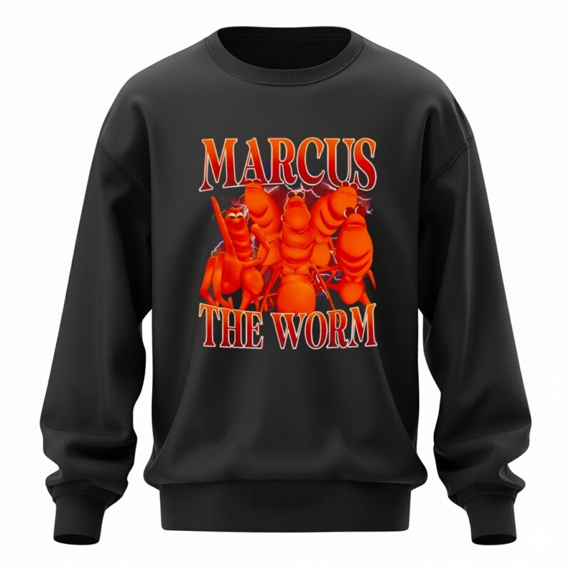 Marcus The Worm Meme Funny Retro 90s_Sweatshirt