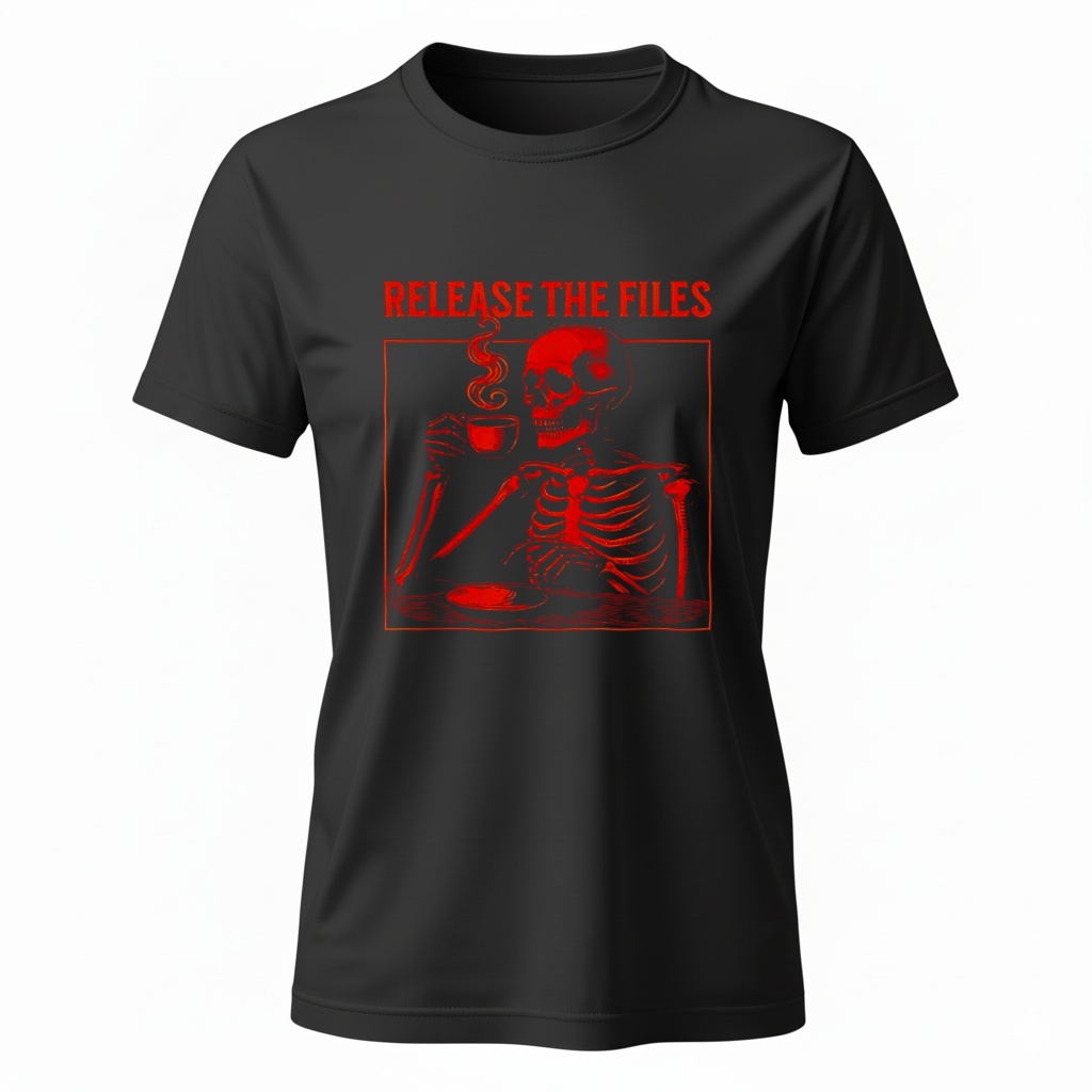 Skeleton Mug Coffee Release The Files Graphic Shirt