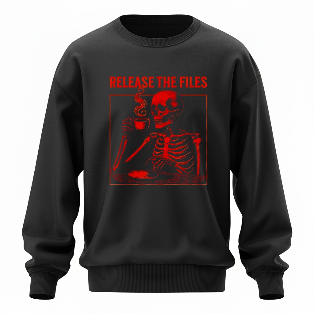 Skeleton Mug Coffee Release The Files Graphic Shirt