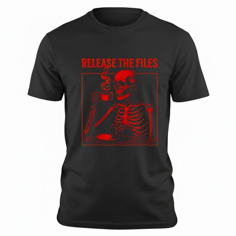 Skeleton Mug Coffee Release The Files Graphic Shirt