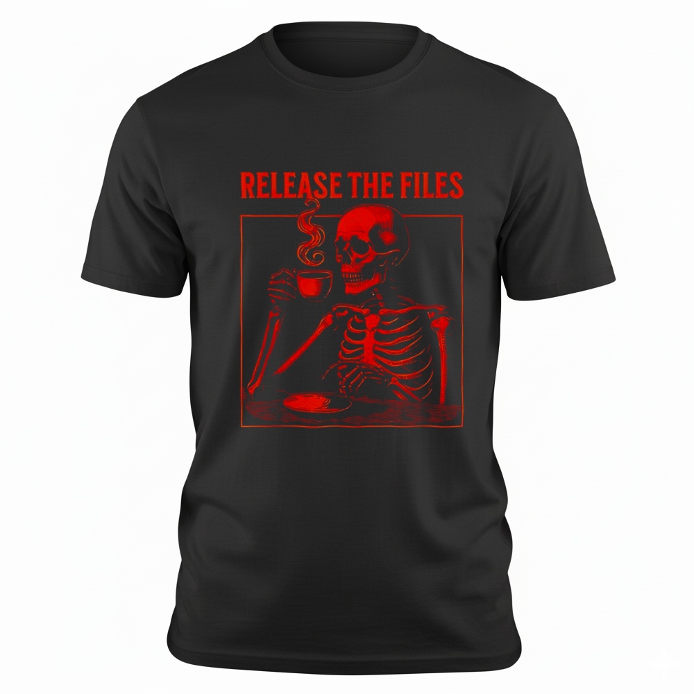 Skeleton Mug Coffee Release The Files Graphic Shirt