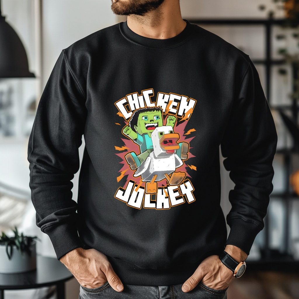 Chicken Jockey Baby Zombie Riding a Chicken shirt