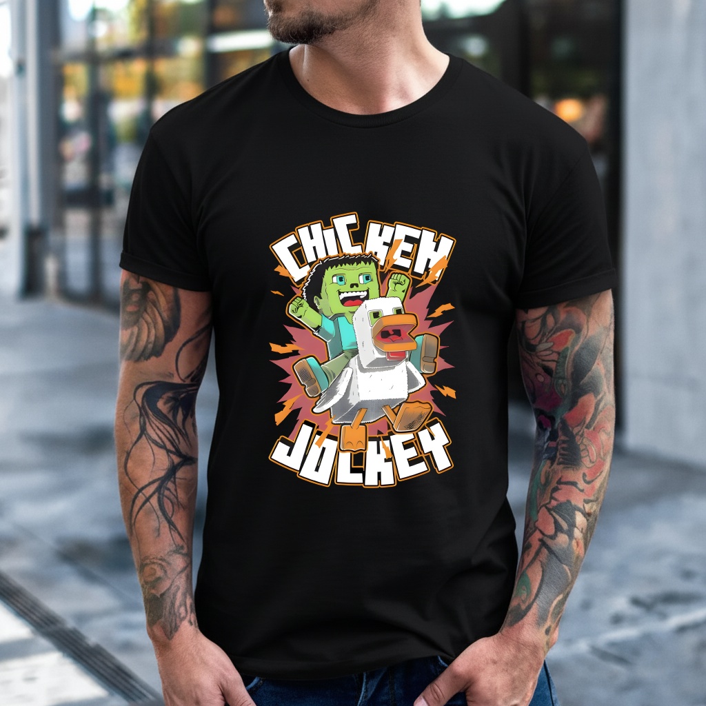 Chicken Jockey Baby Zombie Riding a Chicken shirt