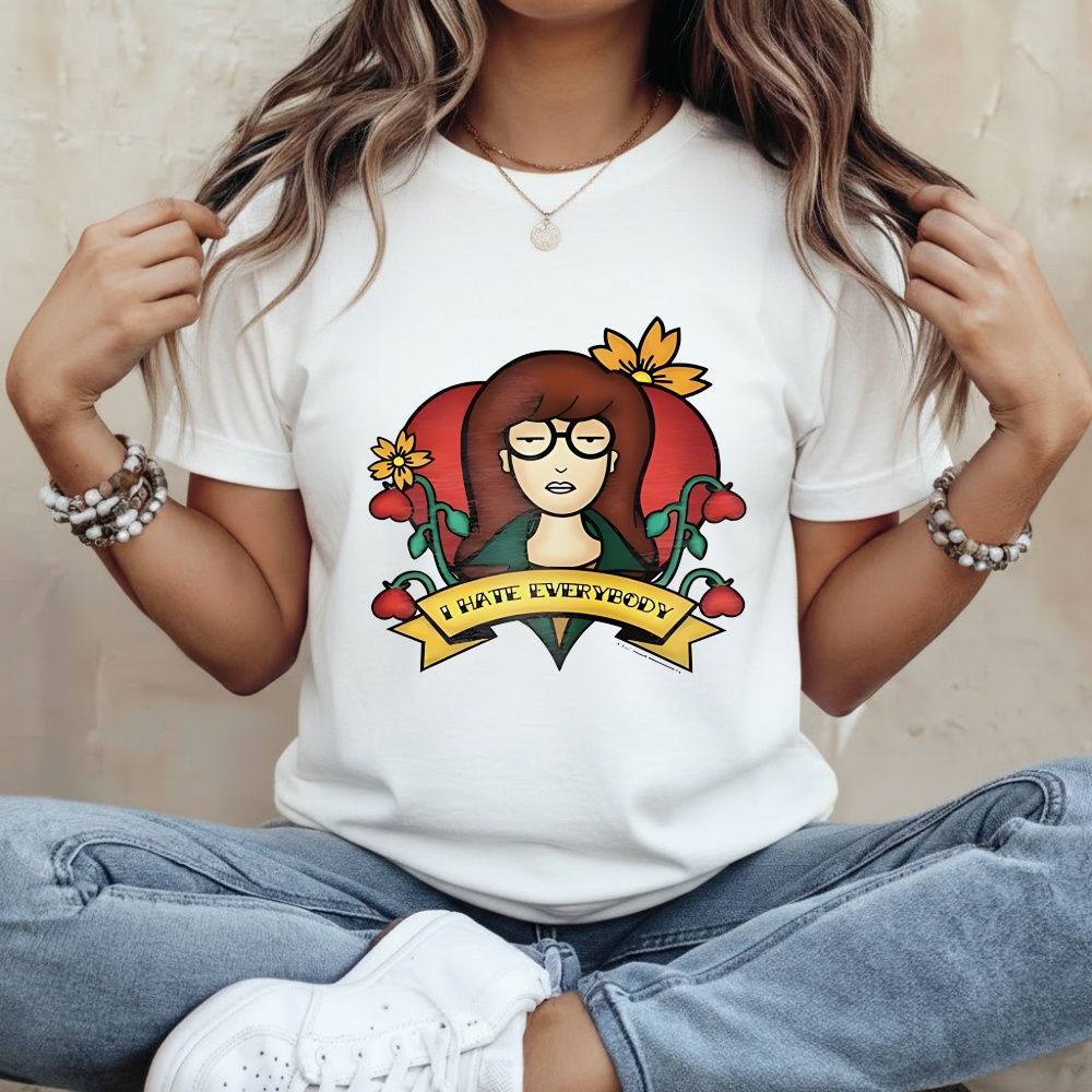 I hate everything heart-shaped portrait retro shirt