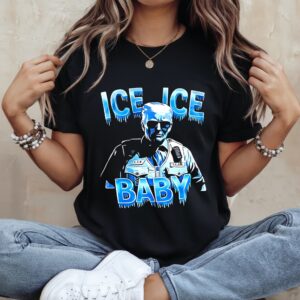 Ice Ice Baby Trump tactical 2026 caricature_Ladies T-Shirt