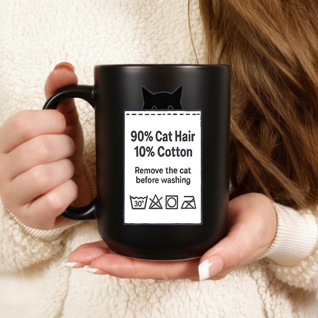 Made with Fur 90 percent cat hair 10 percent cotton shirt