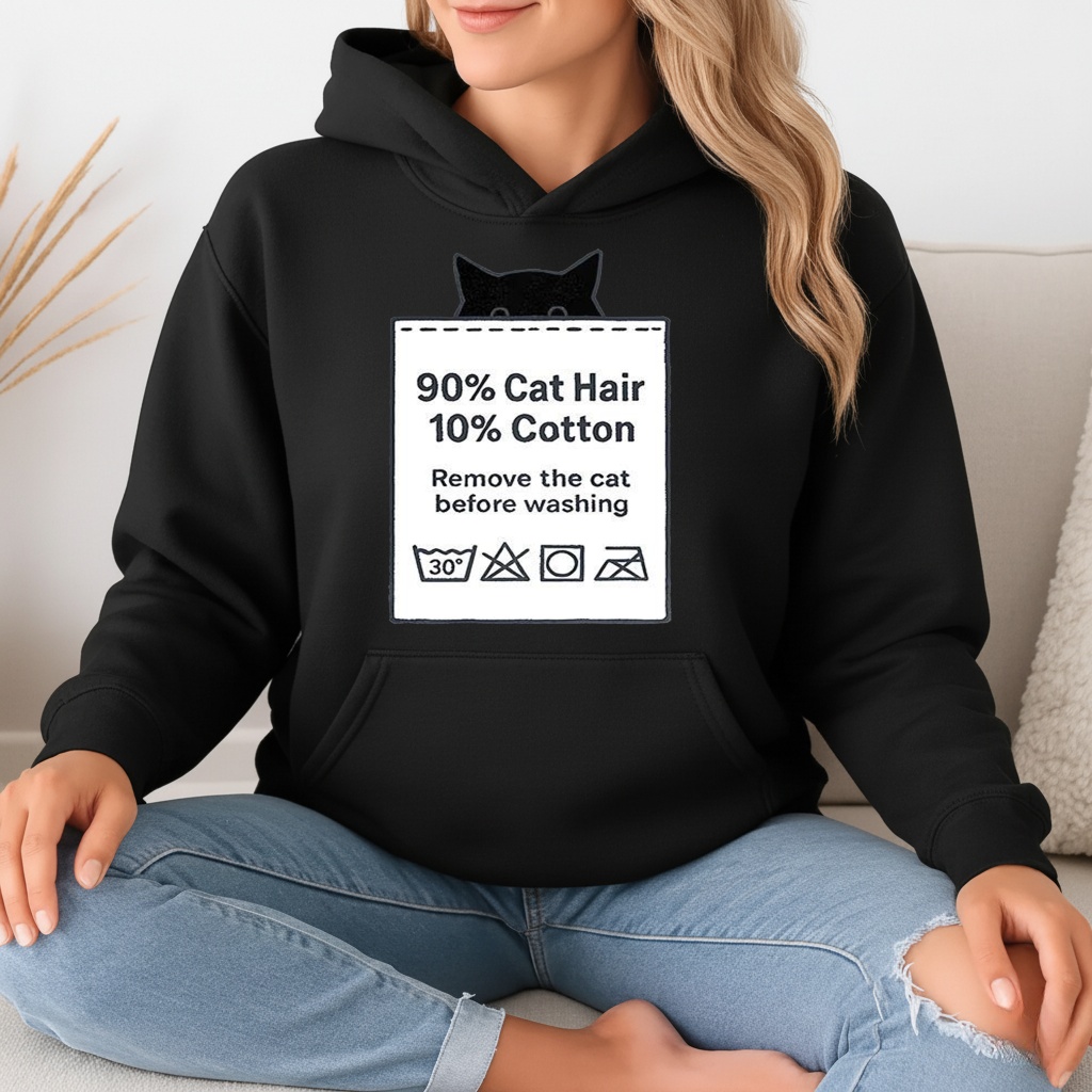 Made with Fur 90 percent cat hair 10 percent cotton shirt