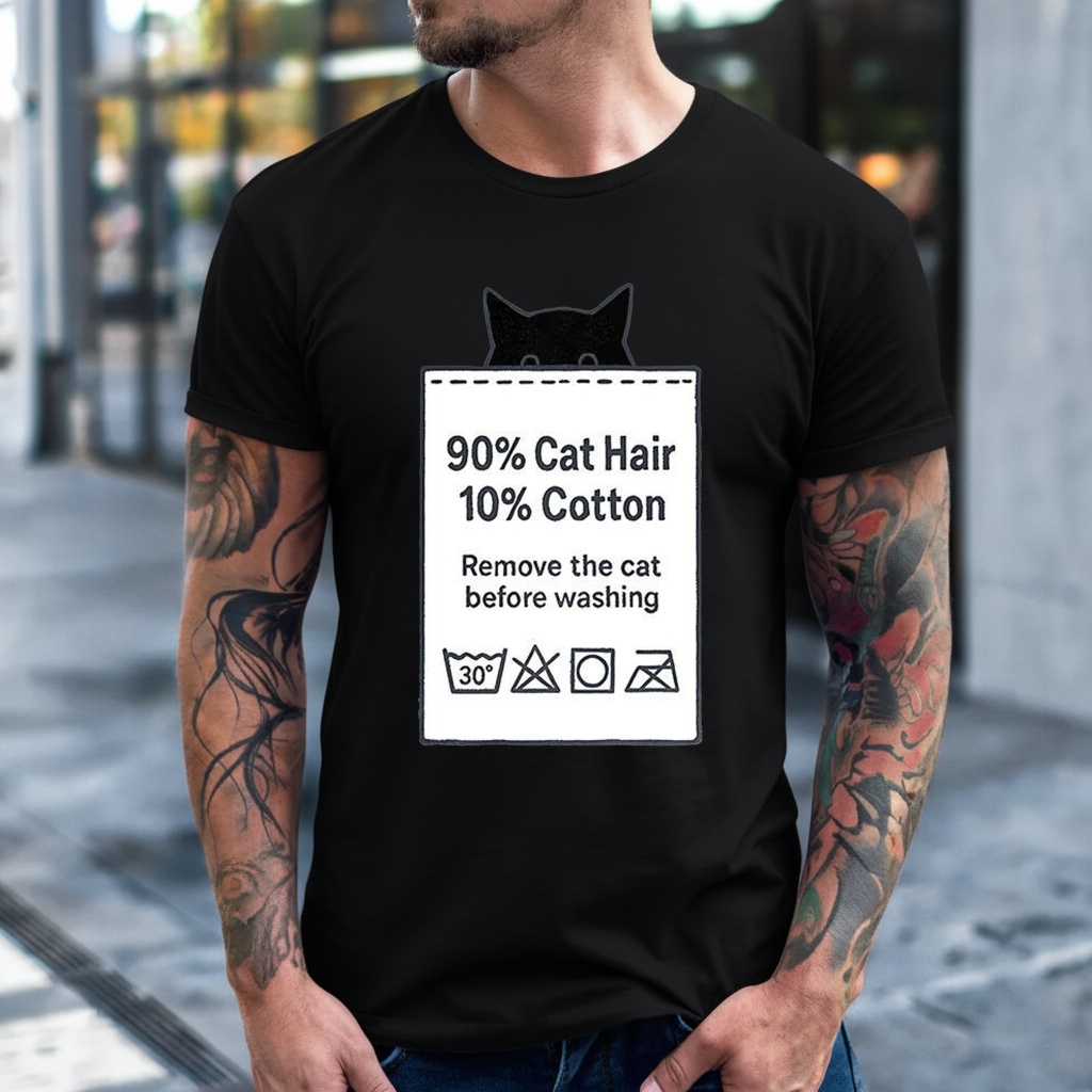 Made with Fur 90 percent cat hair 10 percent cotton shirt