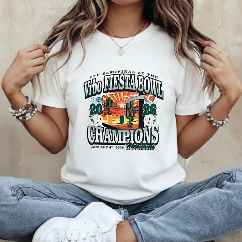 Miami Hurricanes 2026 Vrbo Fiesta Bowl Champions Desert_Classic Women's T-Shirt