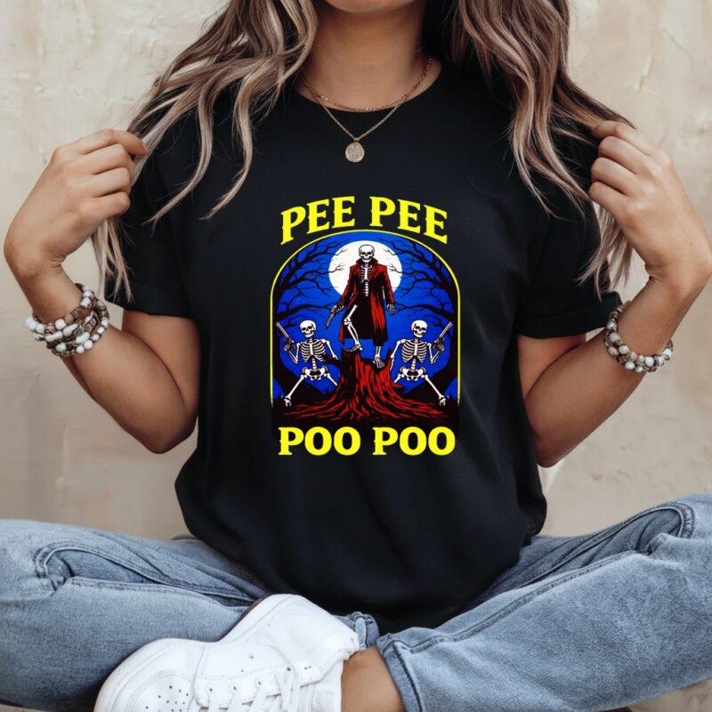 Pee Pee Poo Poo skeleton graphic_Ladies T-Shirt