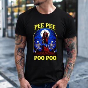 Pee Pee Poo Poo skeleton graphic shirt