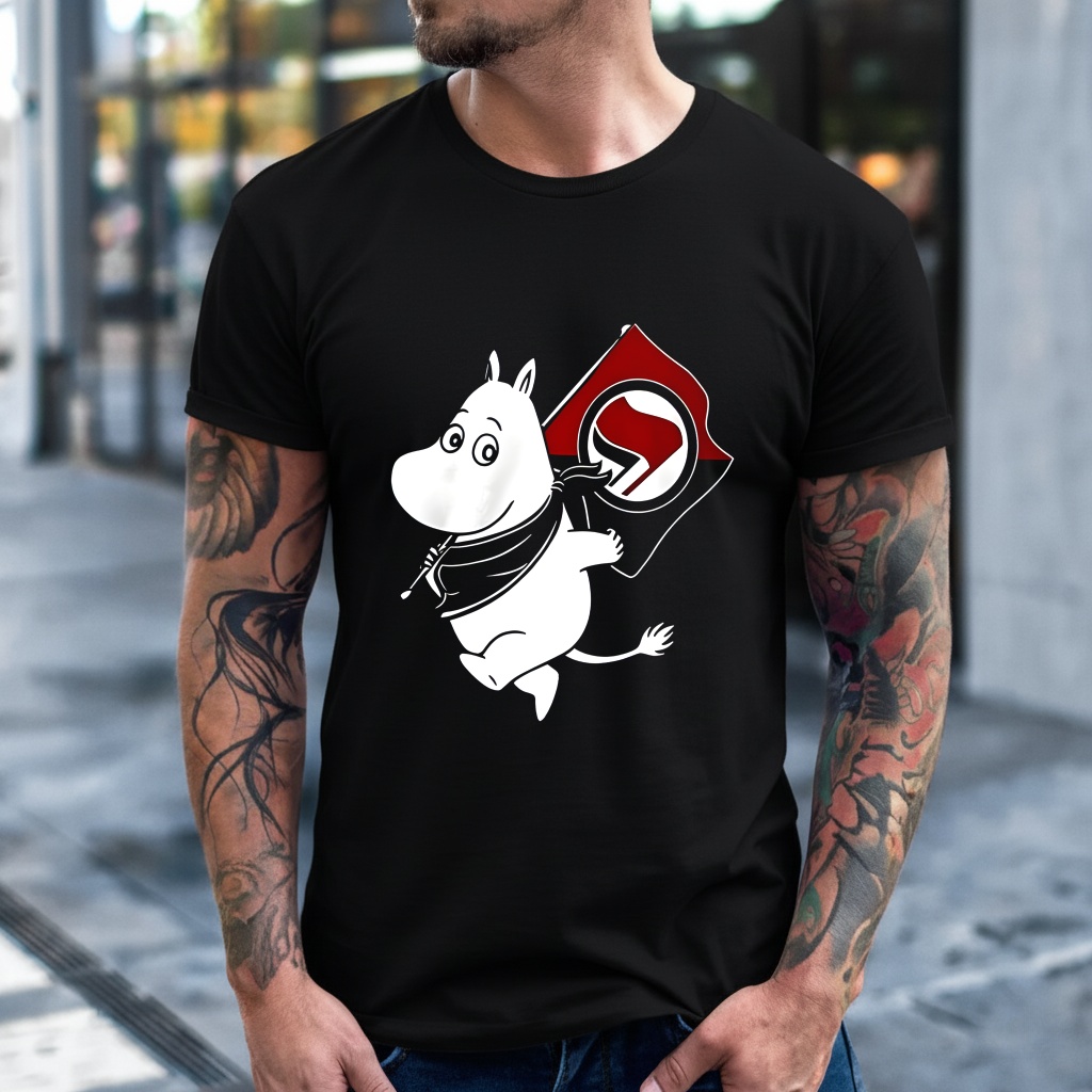Tom Morello Antifa Moomin Anti Fascist shirt