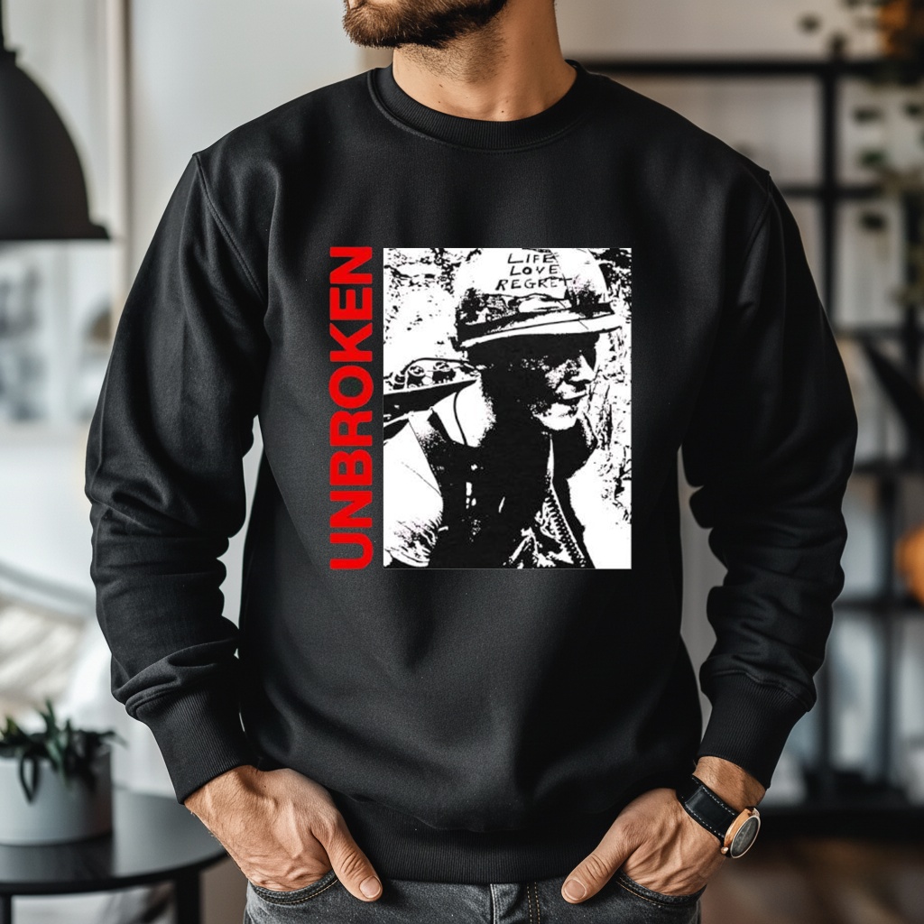 Unbroken Life. Love. Regret album cover shirt
