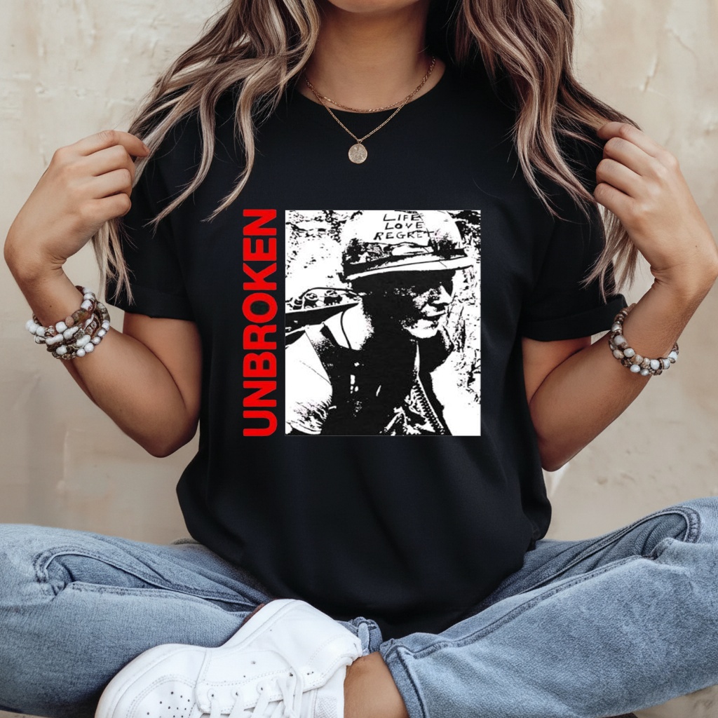 Unbroken Life. Love. Regret album cover shirt