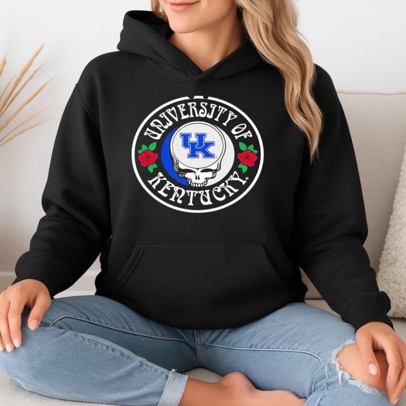 University of Kentucky Wildcats Sugar Skull Grateful Dead logo_Hoodie